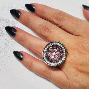 Lia Sophia Purple Reign Hematite & Rhodium Plating Purple Black Clear Crystals 6